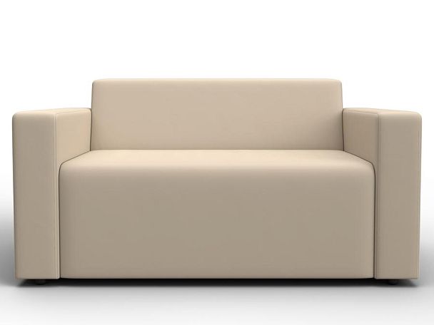 Диван прямой Лига-093 Экокожа бежевый - Вид 2