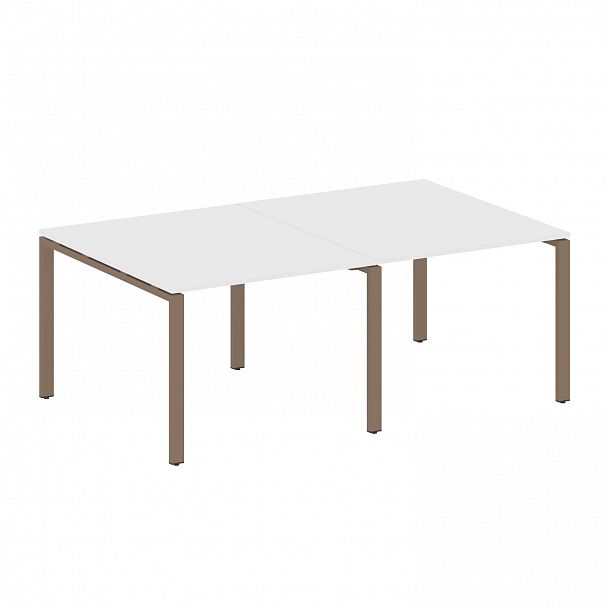 Стол для переговоров "Metal System" БП.ПРГ-2.1 белый/мокко - Вид 1
