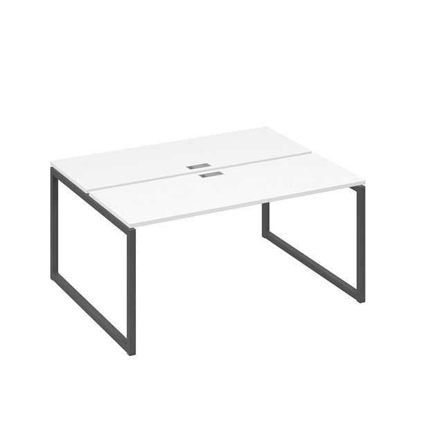 Рабочая станция каркасе QUATTRO (2х160) A4 А4 Б4 172 БП белый премиум / металлокаркас антрацит - Вид 1