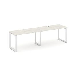 Style Project Next Рабочая станция односторонняя SN-59O.ORS-001 Дуб Наварра/Металл Белый/Белый Заглушка 1960*600*750 - Фото предпросмотра