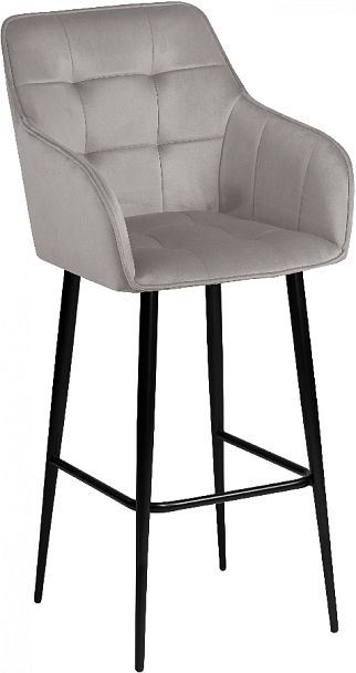 Комплект барных поворотных кресел Мони К, Confetti silver/черный, 2 шт. - Вид 4