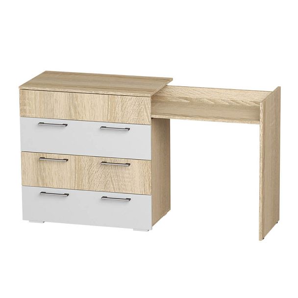 "Белладжио" Стол-комод СТ-02 (802х887х460) сонома/белый - Вид 1