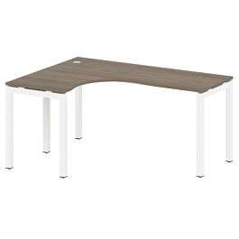 Metal System Quattro Стол криволинейный левый на П-образном м/к 50БП.СА-4 (L) Вяз/Белый металл 1600*1200*750 - Фото предпросмотра