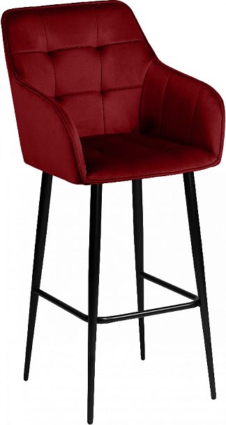 Барное поворотное кресло Мони К, Confetti bordo/черный - Вид 4