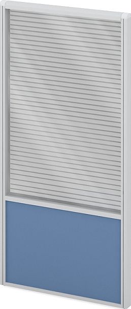 Модуль комбинированный "Мобильные офисные перегородки «Логика»"  ПК-ЛГ-МДК167х120/90Ж/Д-В1-305 серый - Вид 1