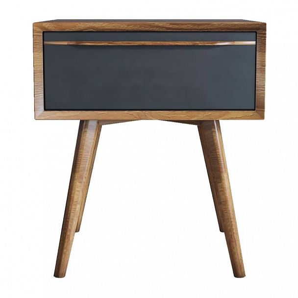 Тумба прикроватная "Bruni Black" BR-11 - Вид 1