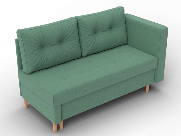 Кушетка Лига-098 Рогожка зеленый - Вид 6