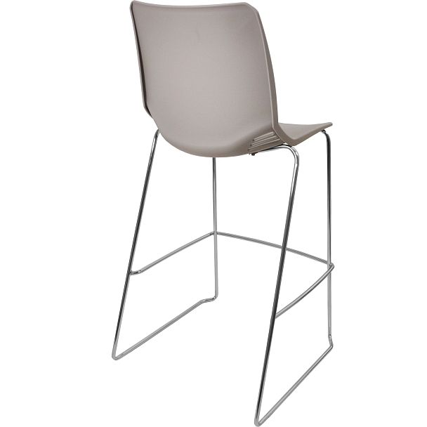 Стул Race (Пруток Барный) каркас Хром, серый - Вид 2