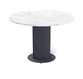 Стол Sheffilton SHT-TU69/TT 90 МДФ антрацит/мрамор кристалл - Фото предпросмотра