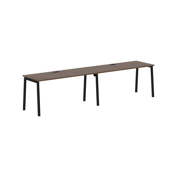 Стол 2-х местный ELWST 3167 Дуб Денвер тёмный/Черный 3126х670х750 EDIS - Вид 1