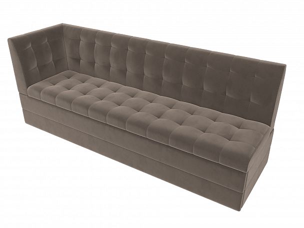 Кухонный диван Бриз с левым углом (полностью велюр коричневый) - Вид 5