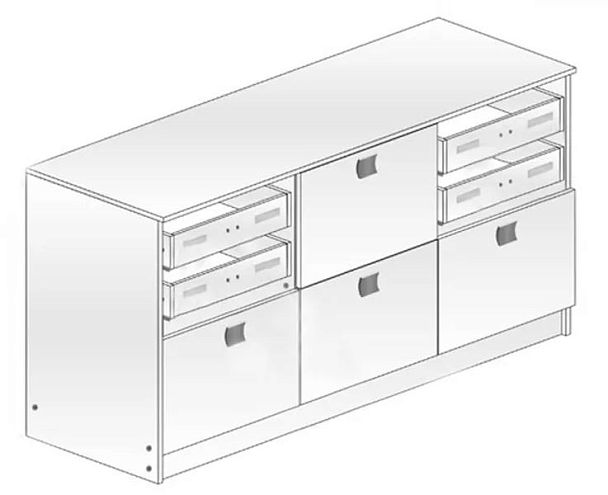 Комод " Домино" В Венге ЛДСП - Вид 5