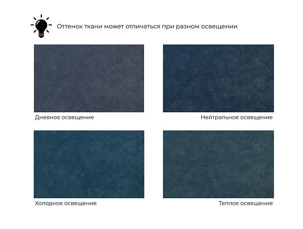 Диван прямой Либерти мини Велюр синий - Вид 12