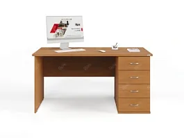 UNITY РС07-15 R ВИШНЯ Стол однотумбовый 1500х700х750 - Фото предпросмотра