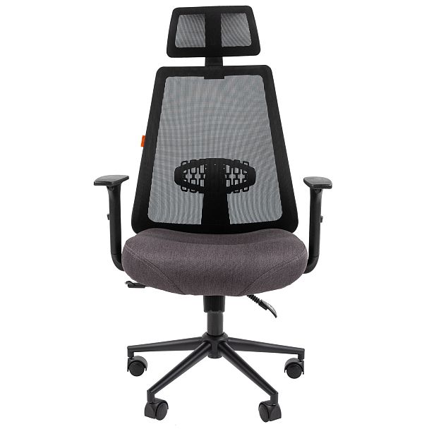 Офисное кресло CHAIRMAN 535 BLACK, ткань/сетка, черный/серый - Вид 2