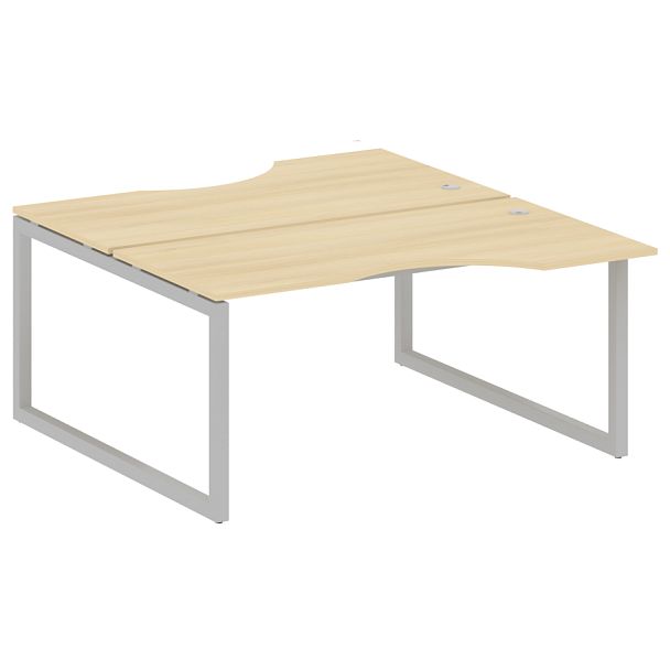 Metal System Quattro Р. ст. криволинейная на О-образном м/к 50БО.РАС-СА-2.1 Акация/Серый металл 1600*1835*750 - Вид 1