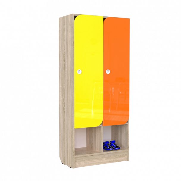 Шкаф детский 2-секционный с нишей под обувь ШЛД-034 - Вид 1