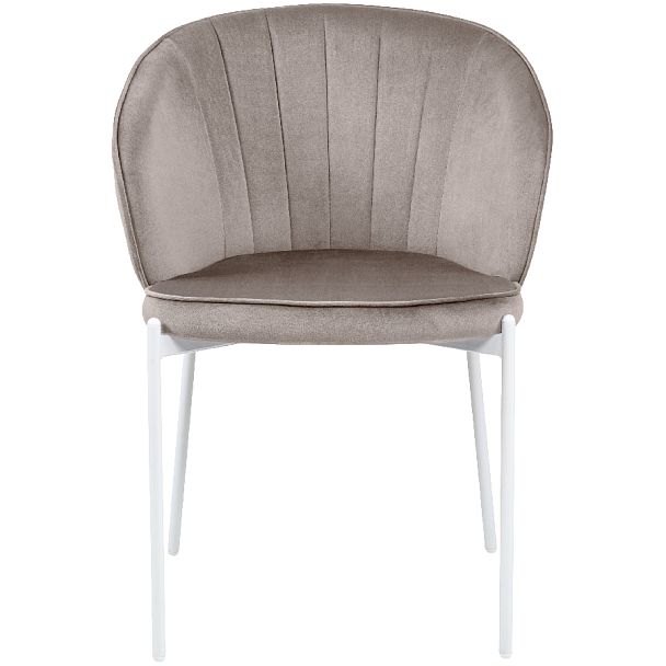 Комплект кухонных стульев Миэль серо-бежевый велюр/белый, 3 шт. - Вид 2