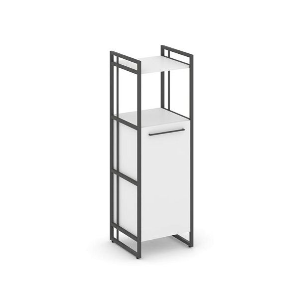 Rift Шкаф 3 ниши узкий RF.SU-32 (L) Белый Бриллиант/Металл Антрацит 420*396*1286 - Вид 1