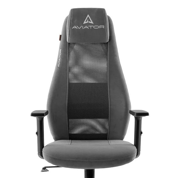 Кресло Авиатор Плт Металбл/Aviator Plt Metalbl, флок/ткань, серый - Вид 6