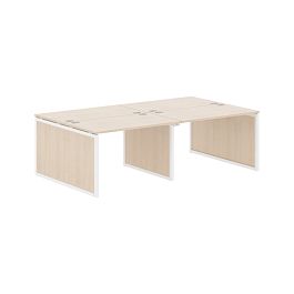 Стол 4-х местный XQPWST 2414 Бук Тиара/Белый 2400х1406х750 XTEN-QP - Фото предпросмотра