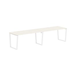 Стол 2-х местный EVWST 3180 Ясень Траун/Белый 3126х800х750 EDIS - Фото предпросмотра