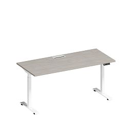 Стол письменный на электроприводе с заглушкой Elevo А2 БГ 004 ДШ дуб шамони/ белый гладкий - Фото предпросмотра