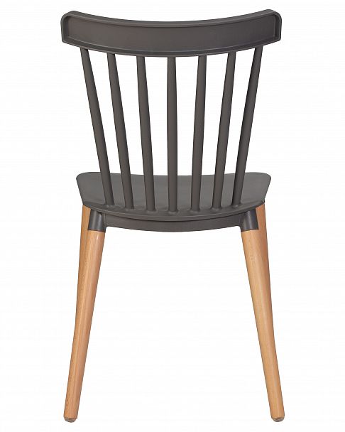 Стул обеденный DOBRIN THEO (ножки светлый бук, цвет темно-серый (GR-04)) - Вид 5