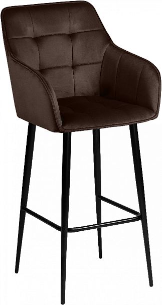 Комплект барных поворотных кресел Мони К, Confetti coffee/черный, 2 шт. - Вид 4