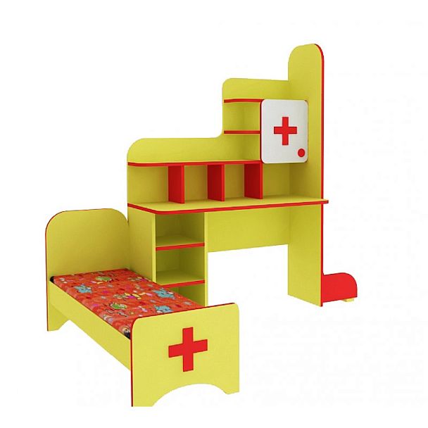 Уголок Доктор с кушеткой, цветной - Вид 3