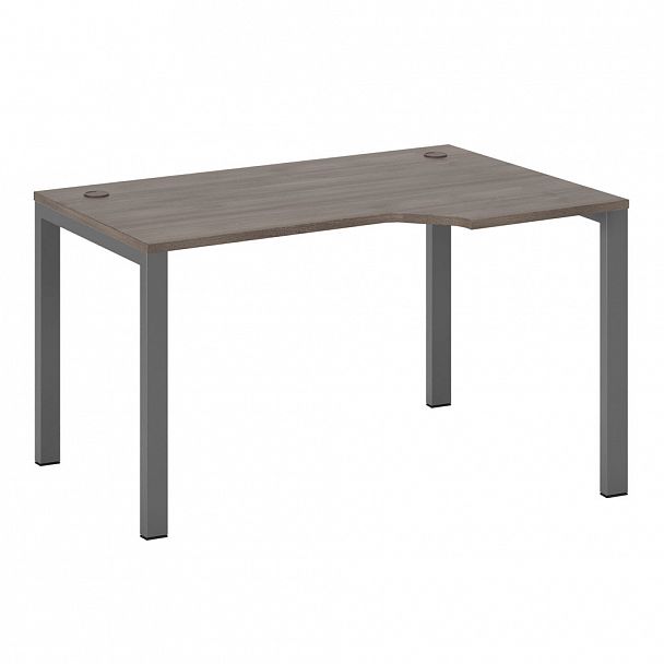 Стол эргономичный правый на металлоопорах New Line 135x90x75 дуб шамони темный - Вид 1