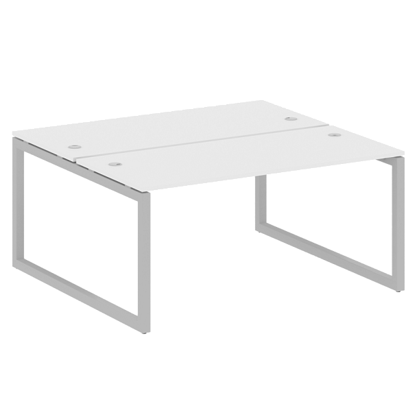 Metal System Quattro Р. ст. на О-образном м/к 50БО.РАС-СП-2.4 Белый/Серый металл 1600*1475*750 - Вид 1