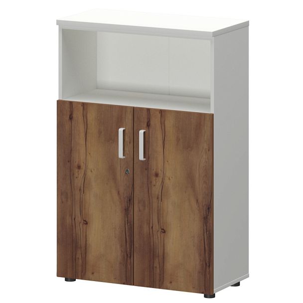 Шкаф СМШ-38Д2 Тип1 Белый/Таксония 792x380x1215 Смарт - Вид 1