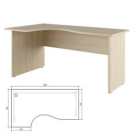 Стол эргономичный левый Trend 160x90x75 дуб феррара - Фото предпросмотра