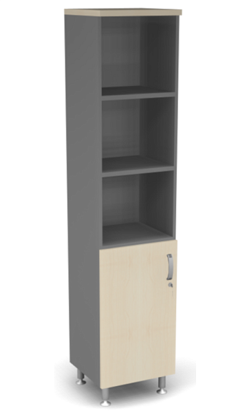 Пенал полузакрытый L,R Берлин Береза Майнау/Серый ШК5-45 (L/R) - Вид 2