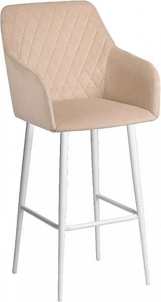 Барное поворотное кресло Барли К, Confetti cream/белый - Вид 4