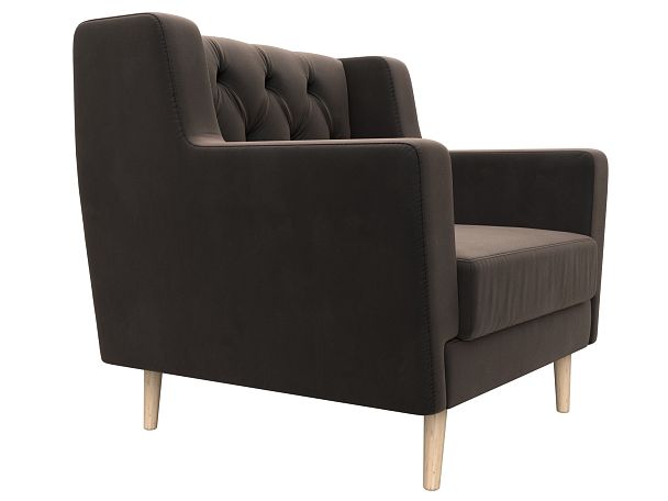 Кресло Брайтон Люкс (полностью велюр коричневый) - Вид 3