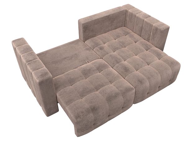 Диван угловой Лига-052 НПБ угол универсальный Велюр бежевый - Вид 8