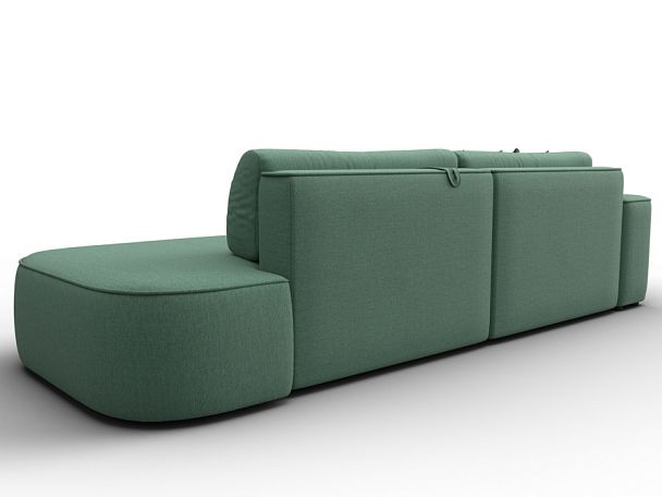 Диван угловой Лига-065 БП угол левый Рогожка зеленый - Вид 5