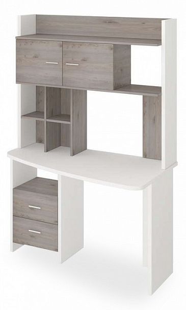 Стол компьютерный Нельсон Lite СКЛ-Крл120+НКЛХ-120 БЕН ПРАВ Белый/Нельсон правый - Вид 1