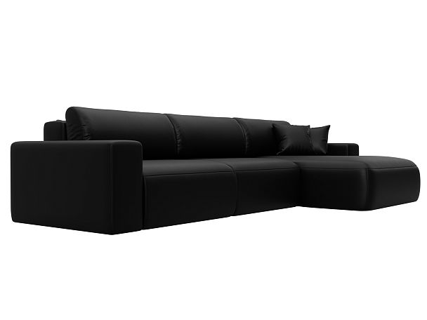 Диван угловой Лига-036 НПБ Классик Лонг правый угол Экокожа черный - Вид 3