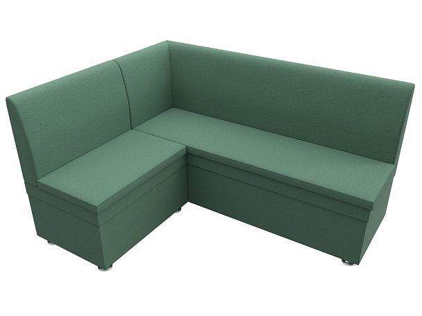 Диван кухонный угловой Уют левый угол Рогожка зеленый - Вид 5