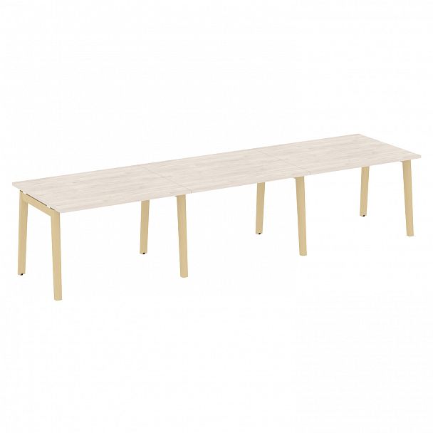 Стол переговорный (3 столешницы) "Onix wood" OW.PRG-3.2 денвер светлый/дуб светлый - Вид 1