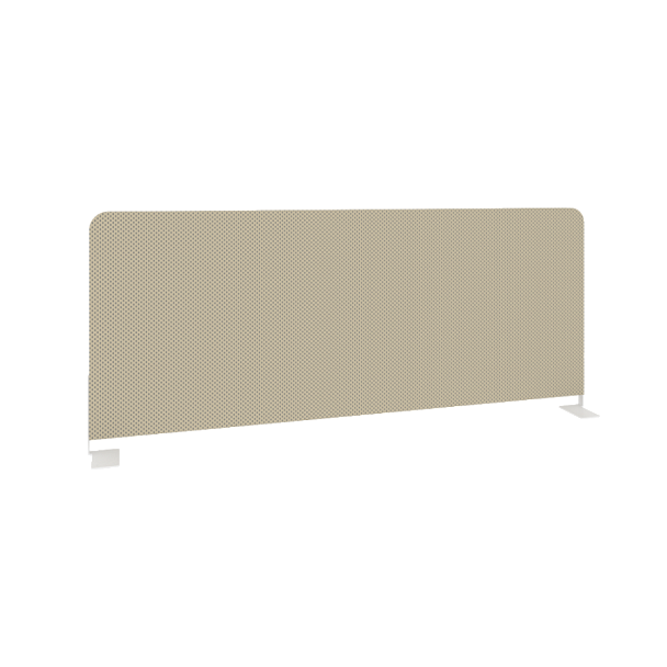 Onix Экран тканевый боковой O.TEKR-98 Тёмно-бежевый/Белый металл 980*390*22 - Вид 1