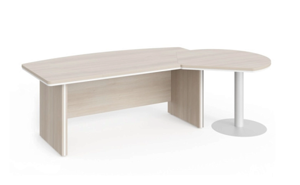 Стол руководителя с брифингом L,R 2550 Берлин Береза Майнау СРБ 20-150 - Вид 1