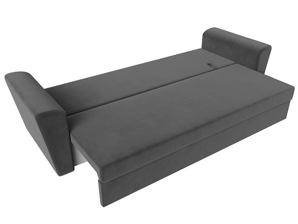 Диван прямой Амстердам Лайт (полностью велюр серый) - Вид 8