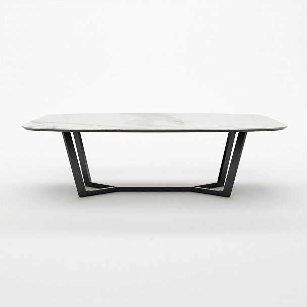 Стол овальный Mercedes 160, керамика белая - Вид 2