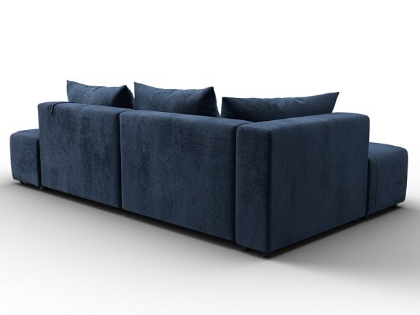 Диван угловой Лига-103 НПБ угол левый Велюр синий - Вид 5