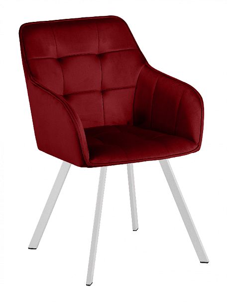 Кресло поворотное Мони, Confetti bordo/белый - Вид 4