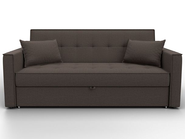 Диван прямой Лига-104 (160) Рогожка коричневый - Вид 2